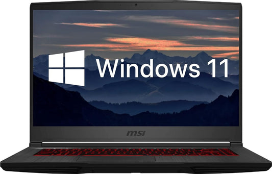 MSI GF65 Gaming Laptop, 15.6" FHD 144Hz Display, Intel Core i5-10500H, 32GB DDR4 Memory, 1TB PCIe SSD, GeForce RTX 3060 Graphics, Backlit Keyboard, Webcam, Type-C, HDMI, Windows 11 Home, Black